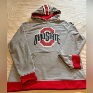 Ohio State Gray and Red Pullover Hoodie